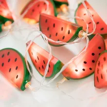 

Hiliwon Led String Lights Battery watermelon Children Girl Bedroom Decoration Curtain String Lights Fruit Lamp