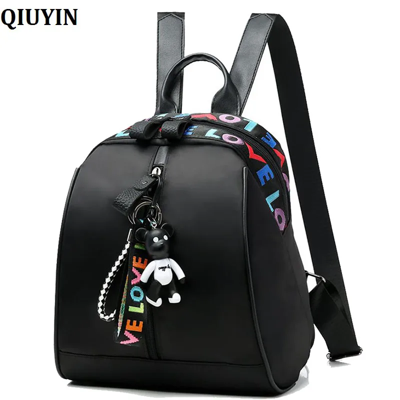 

QIUYIN Women PU Backpack Mini Small Shoulder Bag Folding Student School Bags For Teenage Girl Fashion Backpack Free Shipping