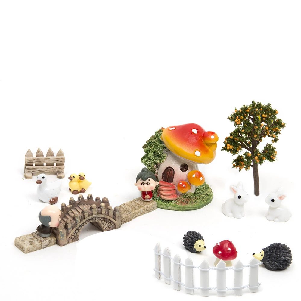 Home Bonsai Miniatures 18pcs/set Figurines 6
