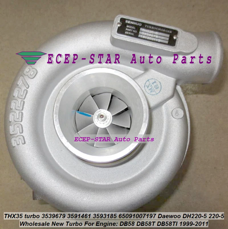 

HX35 turbo 3539679 3591461 3593185 65091007197 65091007060 65091007040 turbocharger for Daewoo DH220-5 220-5 DB58 DB58T DB58TI