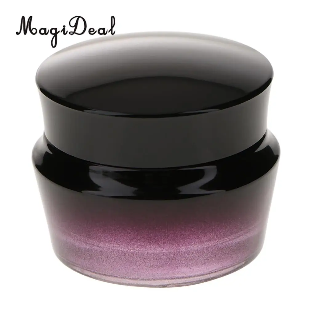 30g/50g Purple Glass Refillable Cosmetic Jars Empty Face Cream Lip Balm Storage Container Pot Bottle With Black Lids
