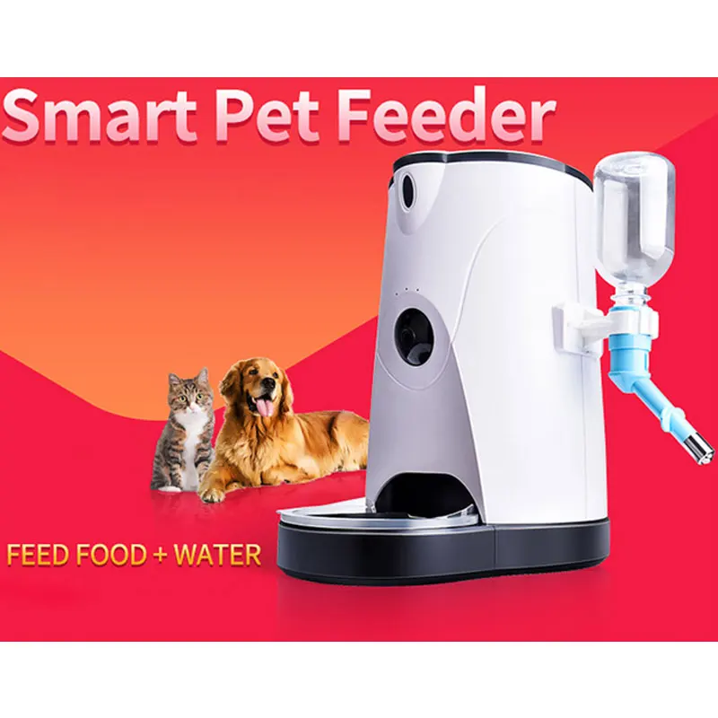  Small Dog Cat Pet Food Feeder Programmed Automatic Pet Feeder for Large Dogs Bowl Dispenser Smartph