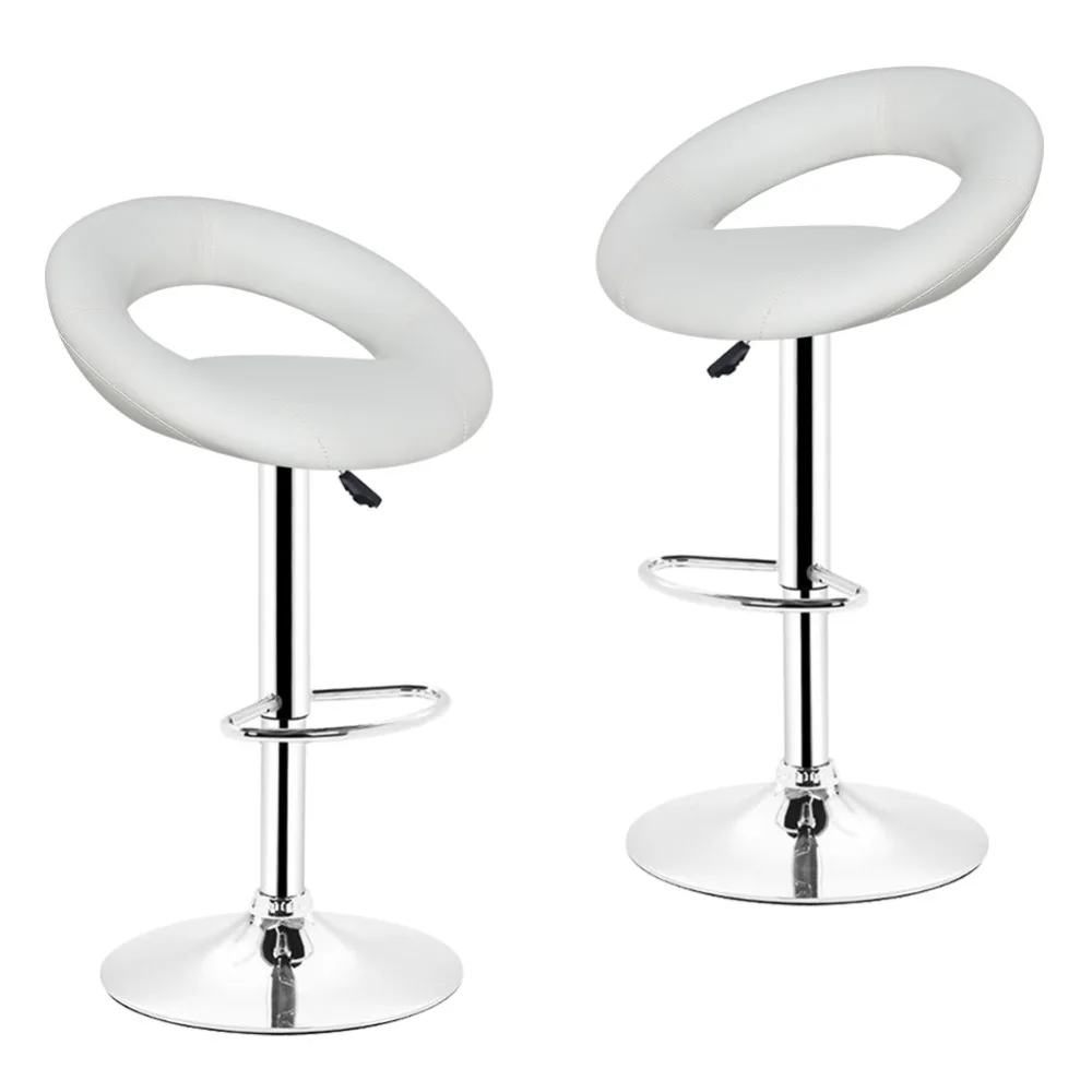 

JEOBEST 2pcs Synthetic Adjustable Swivel Bar Stools Kitchen Home Bar Furniture Chair Stool DE FR in Stock HWC
