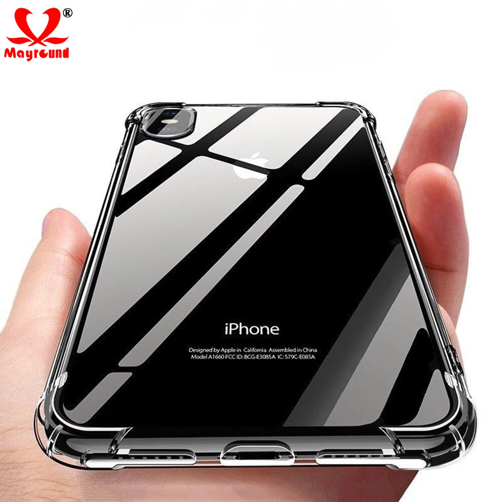 

Mayround Phone Case For iPhone Xs Max 6.5 Anti-Knock Coque Soft TPU Silicone Protective Back Cover For iPhone XR 6.1 Fundas XS