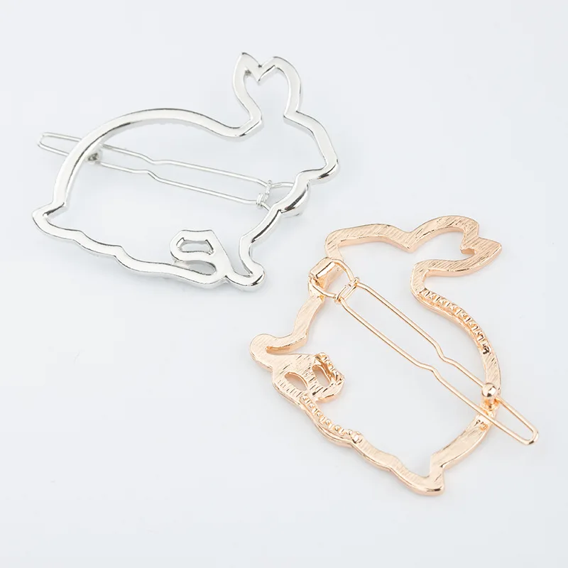 

1PCS Elegant Women Korean simple Dainty Gold Silver Hollow Geometric Metal Hairpin Hair Clip Headwear Hairpins Hair Barrette
