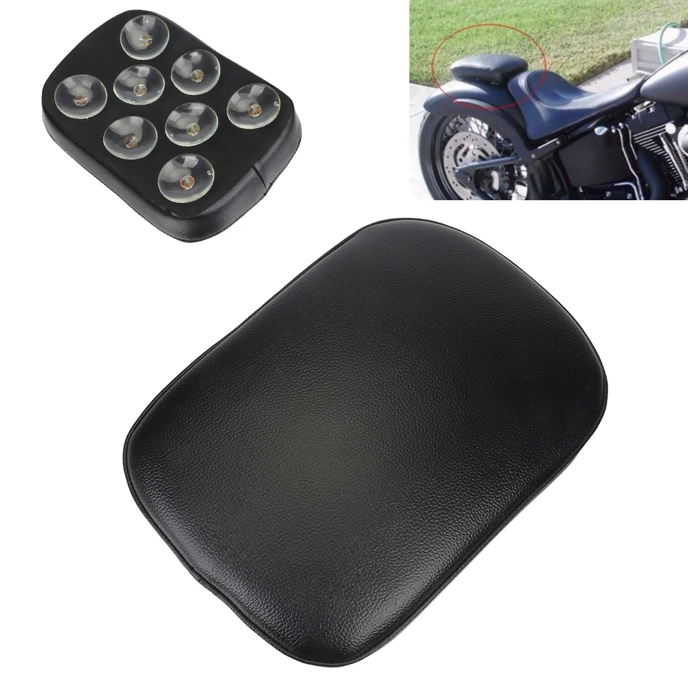 Neverland Black Rear Fender Motorcycle Passenger Pillion Pad Seat 8
