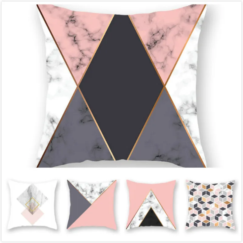 

RULDGE 1PCS Pillow Case Geometric Polyester Sofa Decorative Cushion Cover for Home Decor 45x45cm
