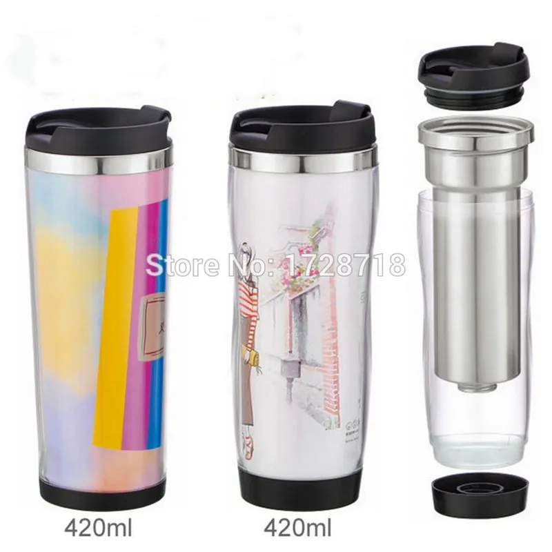 coffee thermos with glass insert