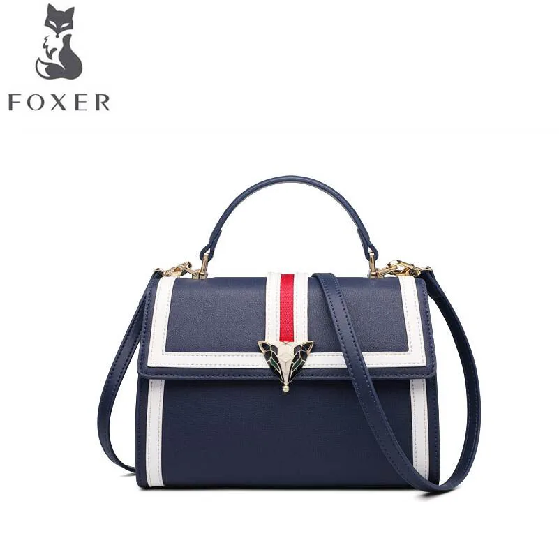 

FOXER luxury fashion portable bag fashion 2019 new wave casual handcuffs platinum bag temperament shoulder Messenger bag female