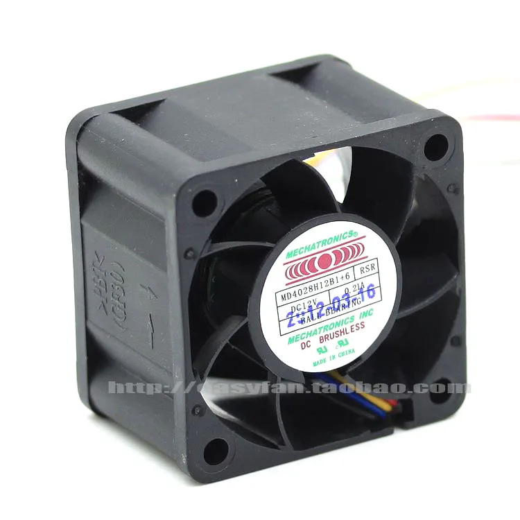 NEW FOR MECHATRONICS MD4028H12B1+6 RSR 12V 0.21A 4028 Server Double Ball bearing 4PIN cooling fan | Компьютеры и офис