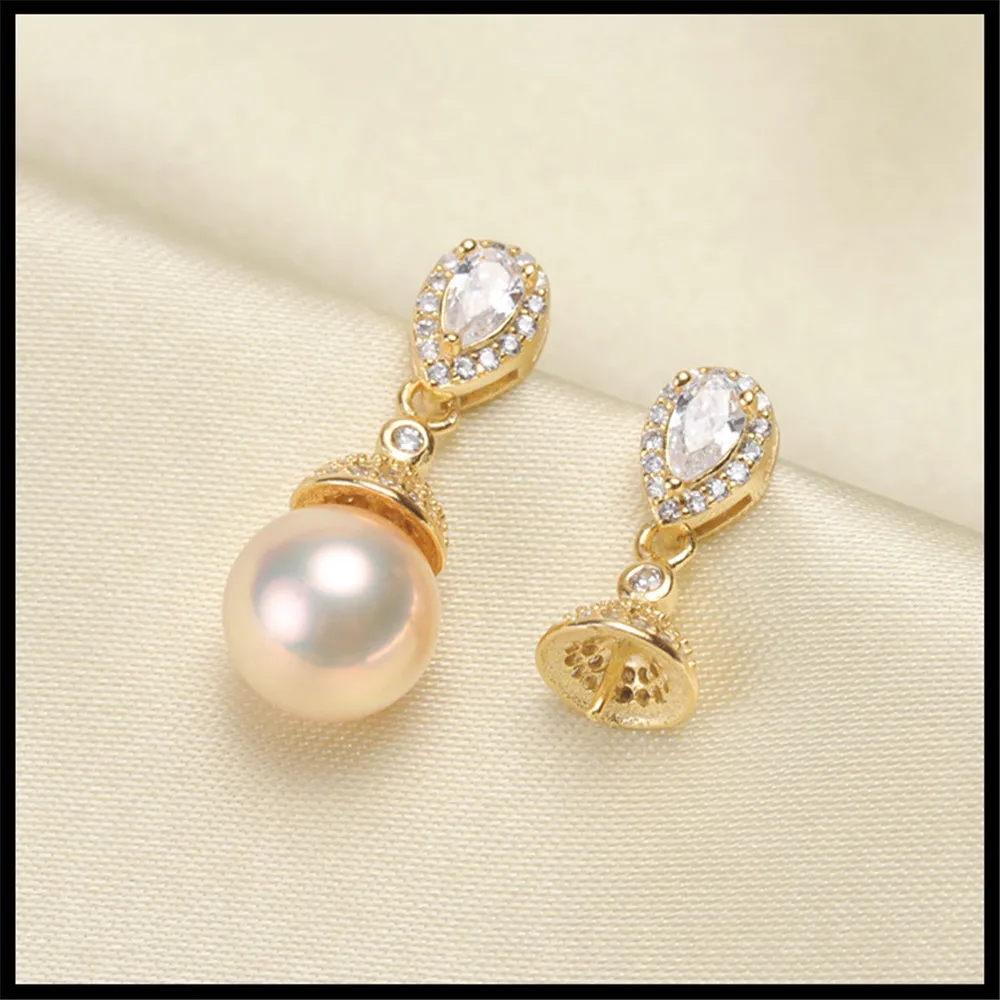 

Unique Design Hot Pearl Earrings Mountings, Drop Earrings Findings Settings Jewelry Parts Fittings Drop Earrings Accessories