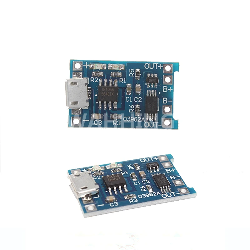 

5V 1A Micro USB 18650 Lithium Battery Charging Board Charger Module + Protection Dual Functions TP4056 HY1047