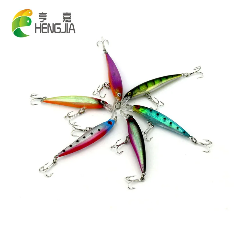 HENGJIA 200pcs hard Minnow plastic fishing Lures 8CM 6G 6 hooks Hard