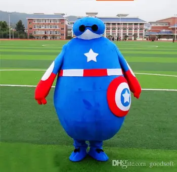 

Easter Captain America superman Baymax Mascot Costume Cute Cartoon Animal Clothing Character Mascot Party Dress Event Free Shipp