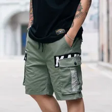 Мужские повседневные шорты оригинальные мужские уличные модные свободные прямые хип-хоп многокарманные Пятиточечные шорты брюки пляжные брюки мужские