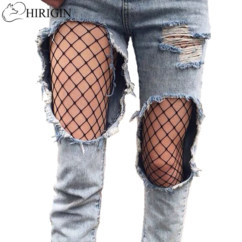 HIRIGIN Hollow out sexy pantyhose font b female b font Mesh black women tights stocking slim