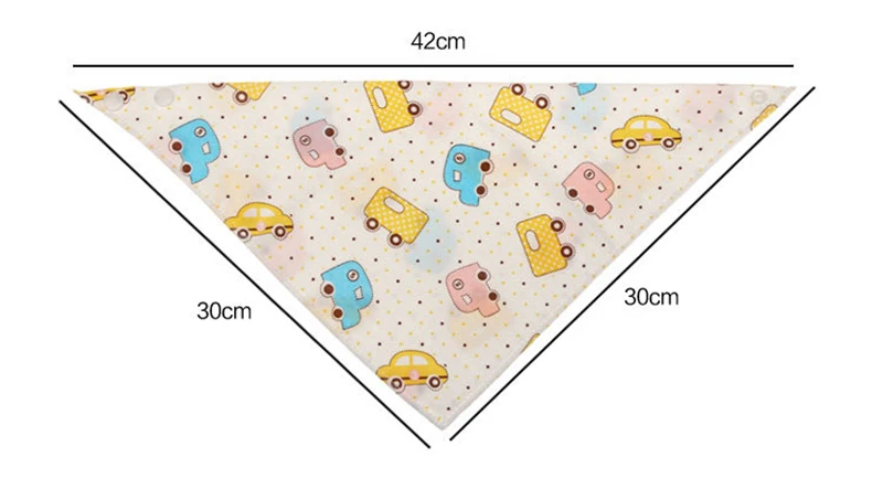 Детские нагрудники, хлопковые нагрудники полотенца для кормления новорожденных девочек и мальчиков, шарф с треугольниками для малышей, бандана с милым рисунком