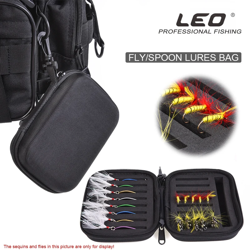 

Fishing Lures Kits Fly Hook Sequin Box Fishing Tackle Organizer Fly Fishing Lure Bag Storage Box