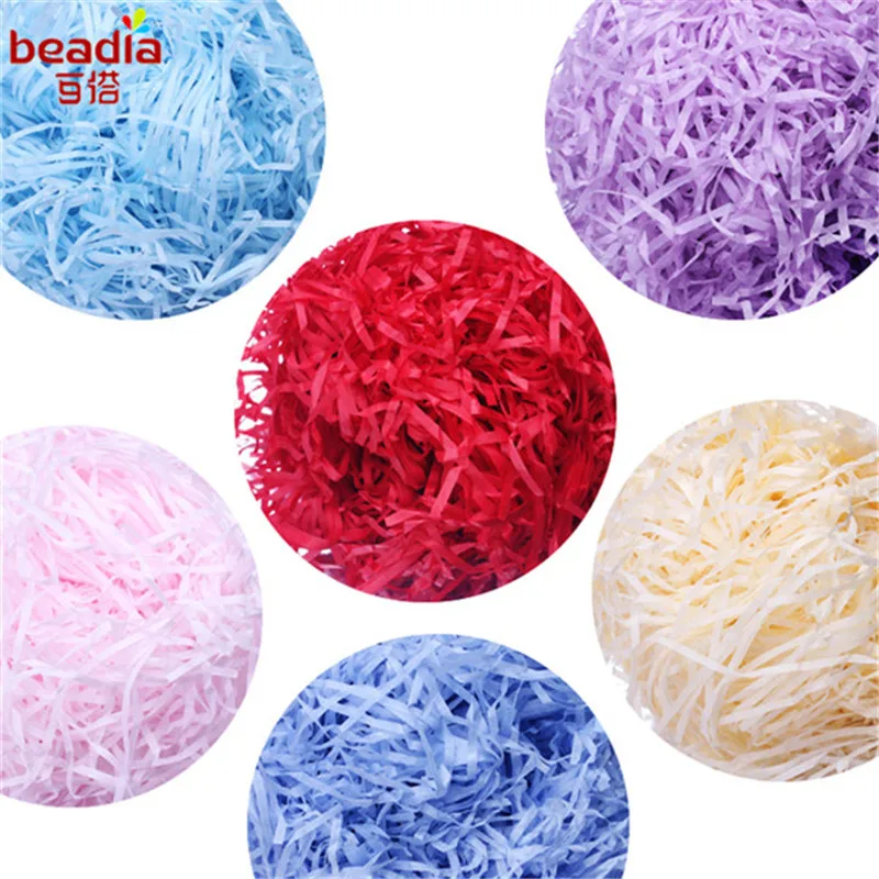Buy 100g/bag Paper Raffia Shredded Crinkle Paper