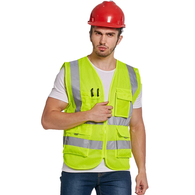 High visibility mesh fabric Safety vest reflective mesh vest breathable