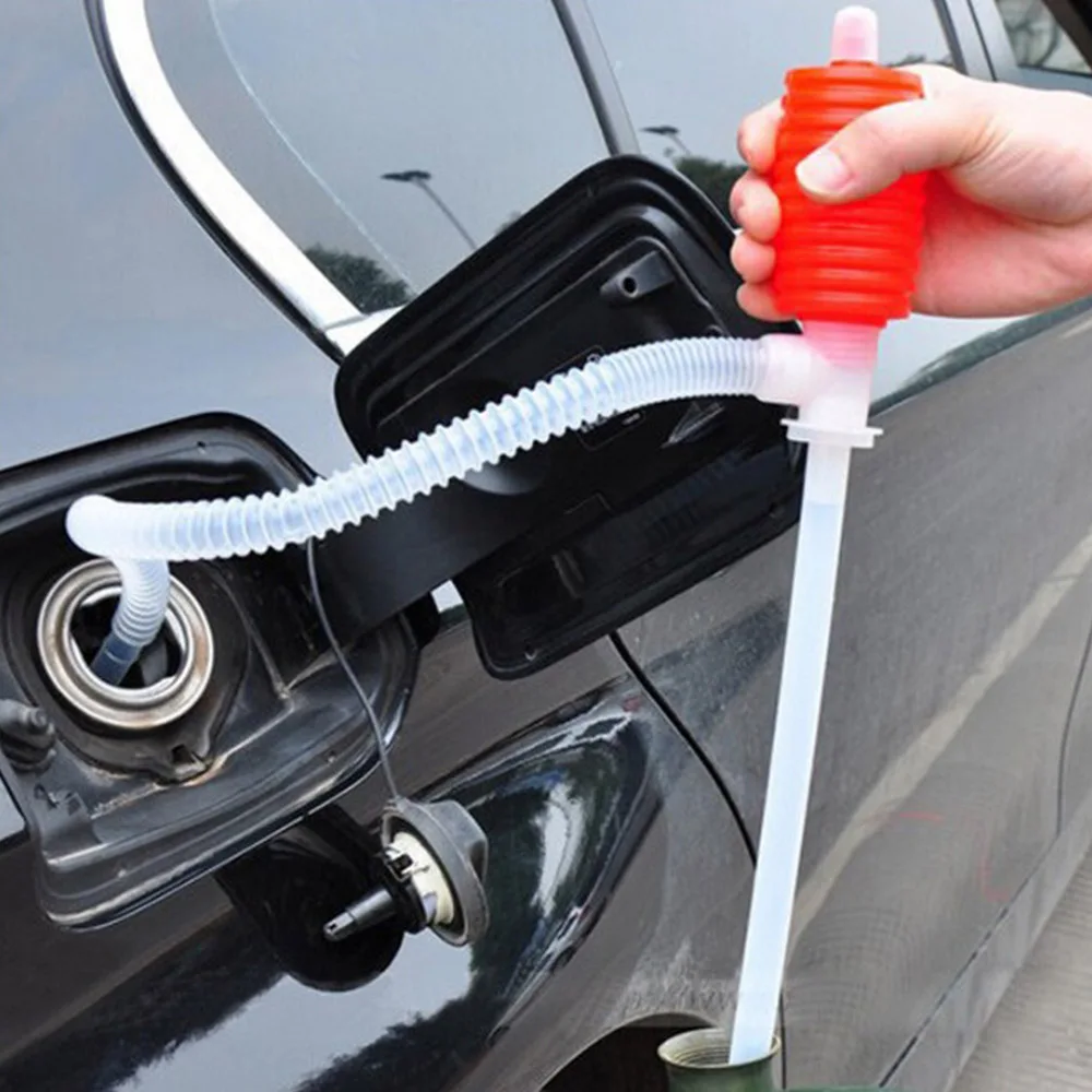 

52cm Outdoor Portable Car Oil Fuel Sucking Pipe Pump Hand Hose Gas Oil Liquid Transfer Pumps Drop Ship Travel Vehivle Tools