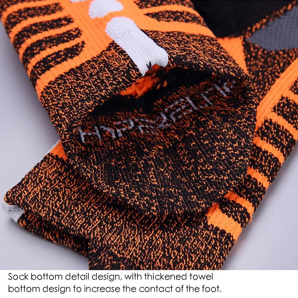

2PCS Knee-High Basketball Socks Towel Bottom Non-slip Sports Socks Breathable Thickened Deodorant Tennis Socks