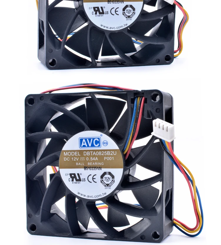 DBTA0825B2U 8 см 8025 80x80x25 мм 80 мм вентилятор 12 В 0.54A сервер большой объем воздуха Вентилятор охлаждения