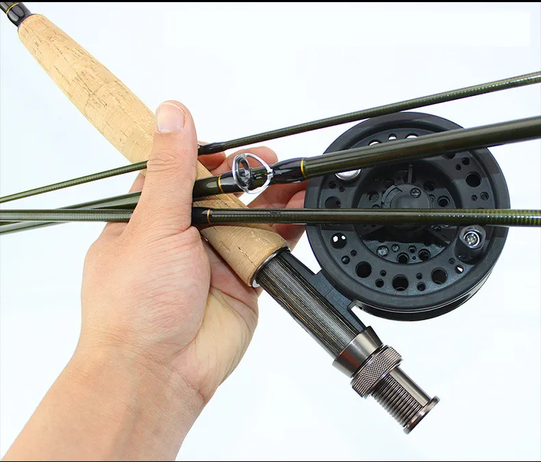 9ft Fly Fishing Rod 2.7M 4 Section Fly Fishing Rod Line Weight 5#6# Soft Cork Handle Mid Flex Rod Fishing Rod Tackle (8)