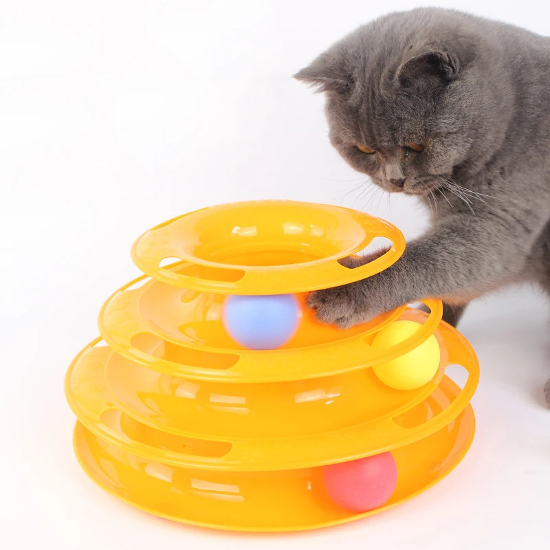 Apaulapet-Blue-Orange-Three-Levels-Tower-Tracks-Disc-Cat-Toy-Amusement-Shelf-Play-Station-For-Cat
