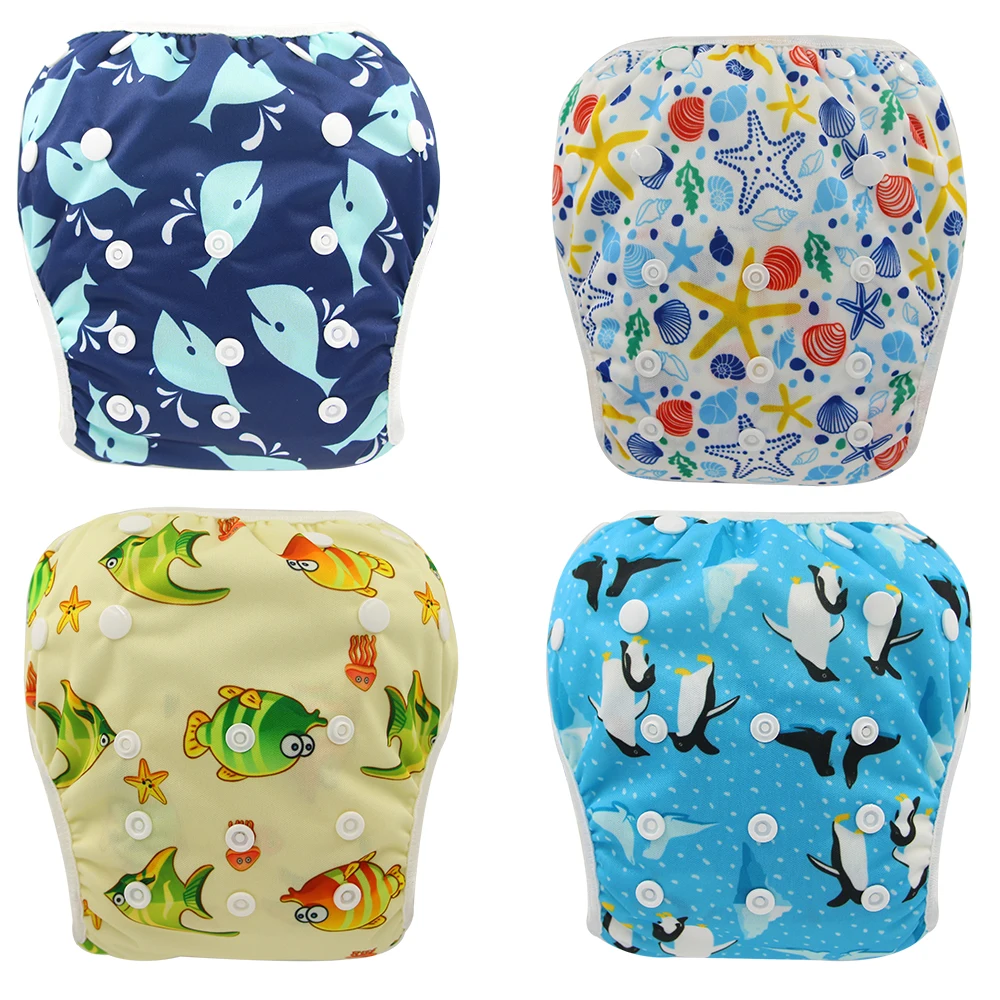 Buy Ohbabyka Baby Swim Diapers Adjustable Reusable Baby Diapers Cover Washable
