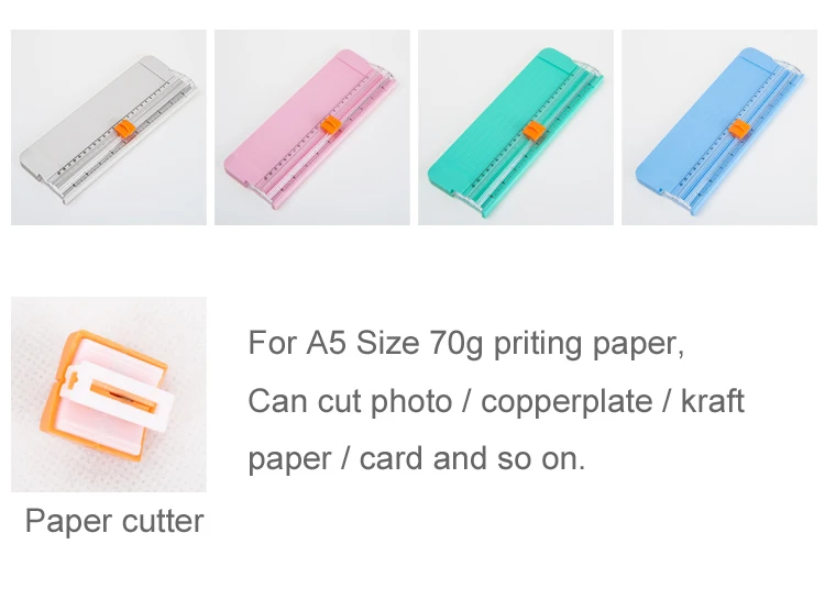 Cortador de Papel Faca de Corte de Papel Mini Fotográfico Portátil Ferramenta Acessórios Material Escolar Escritório Papelaria Planejador Notebook 4 escolar escritório Papelaria Planejador Notebook