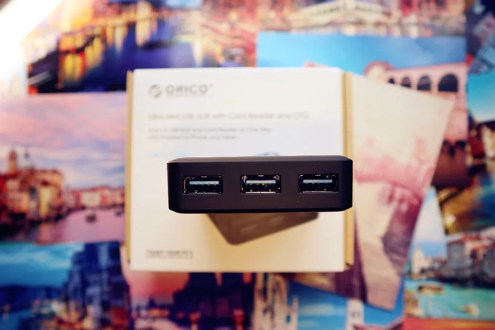 ORICO C3TS-BK Многофункциональный 3 Порты и разъёмы USB3.0 концентратор для волос с кард-ридер для Тетрадь-черный