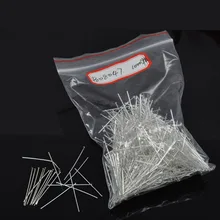 DoreenBeads медные головки шпильки серебряный цвет 28 мм(1 1/") длинные, 0,5 мм(калибр,) 90 штук Новинка