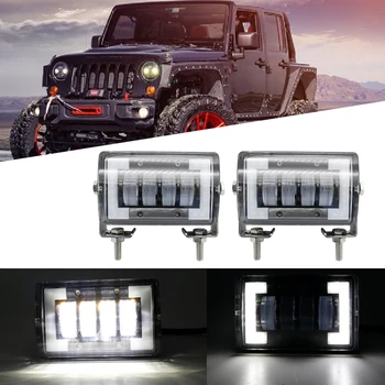 

24W DRL LED Work Driving Lights Fog Lamp Spotlights Offroad 4WD SUV 12V 24V For ATV SUV Truck Excavator Road roller