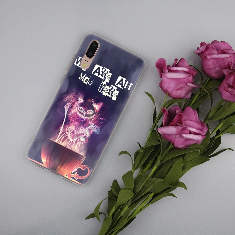 Аниме Чеширский кот Алиса в стране чудес силиконовый чехол для huawei P30 P20 P10 P9 P8 Lite P30 P20 Pro Mini PSmart Plus