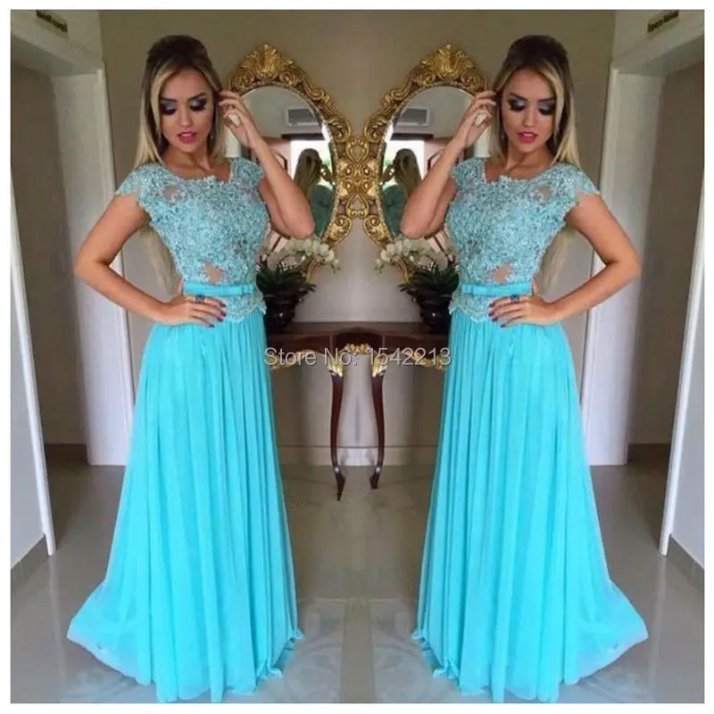 Light blue prom dress with sleeves 2017 Light blue prom dress with sleeves 2017