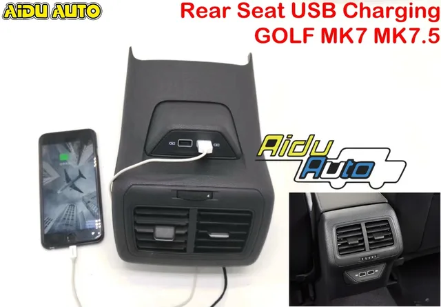 For Lhd Golf 7 7 5 Mk7 Mk7 5 Rear Seat Double Usb Charging Cables Adapters Sockets Aliexpress