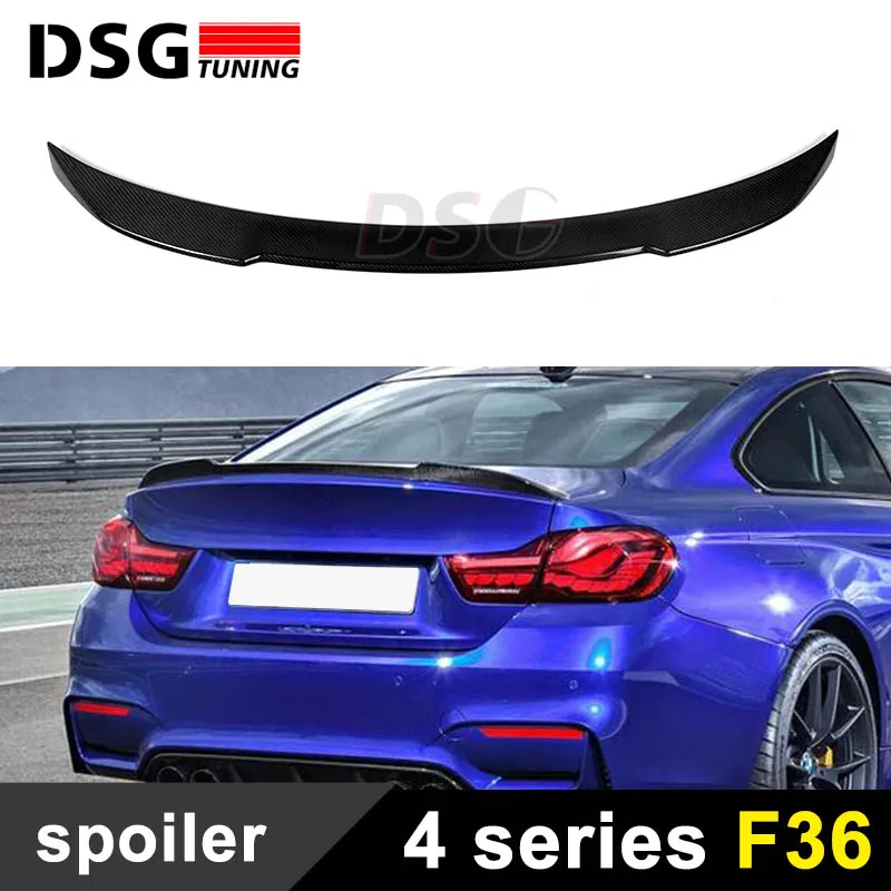 

New Carbon Fiber Rear Trunk Spoiler for F36 Wings M4/PSM Style For BMW Gran 4 Series 2014 - present 420i 428i 435i Car Styling