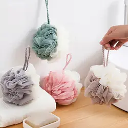 1 шт Ванна Губка Loofahs 52g взрослых сетки Pouf Shower мяч, мелкая сетка для ванны и душа Губка обильную пену Ванная комната поставки