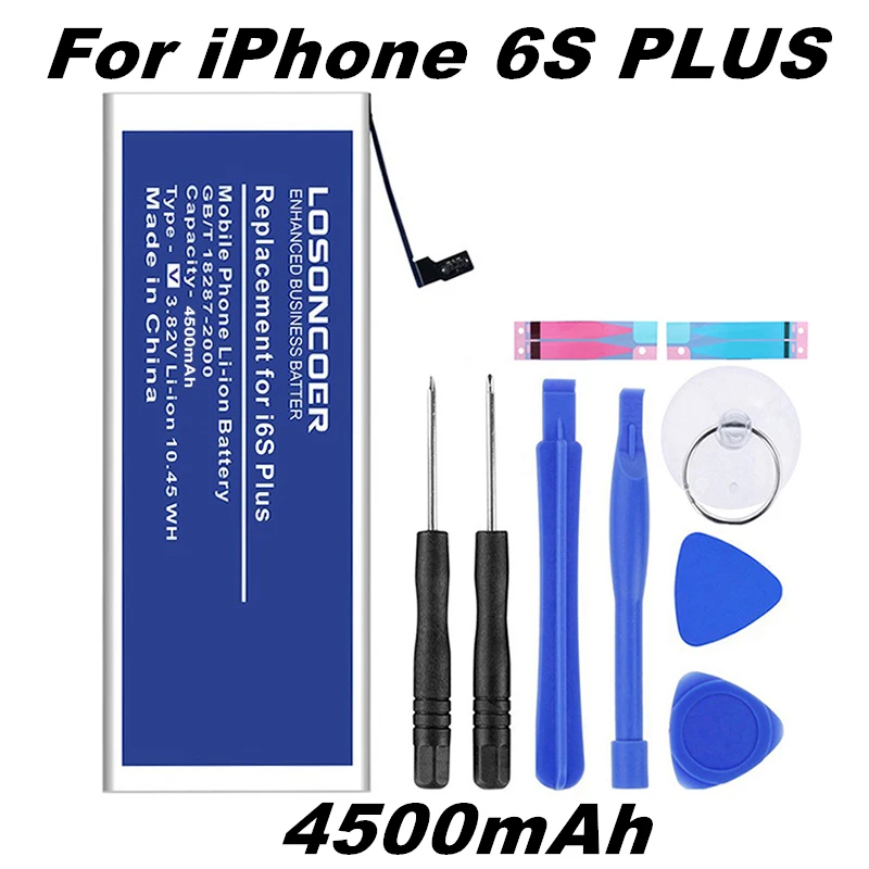 Новинка 4500mAh LOSONCOER для iPhone 6 Plus батарея для iPhone 6S Plus 5,5 дюймов+ Подарочные инструменты - Цвет: For iphone 6S plus