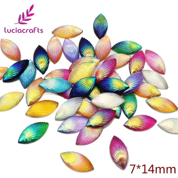 Lucia crafts 100 шт./лот стразы из смолы разных стилей для украшения ручной работы G0521 - Цвет: Style 3   Leaf