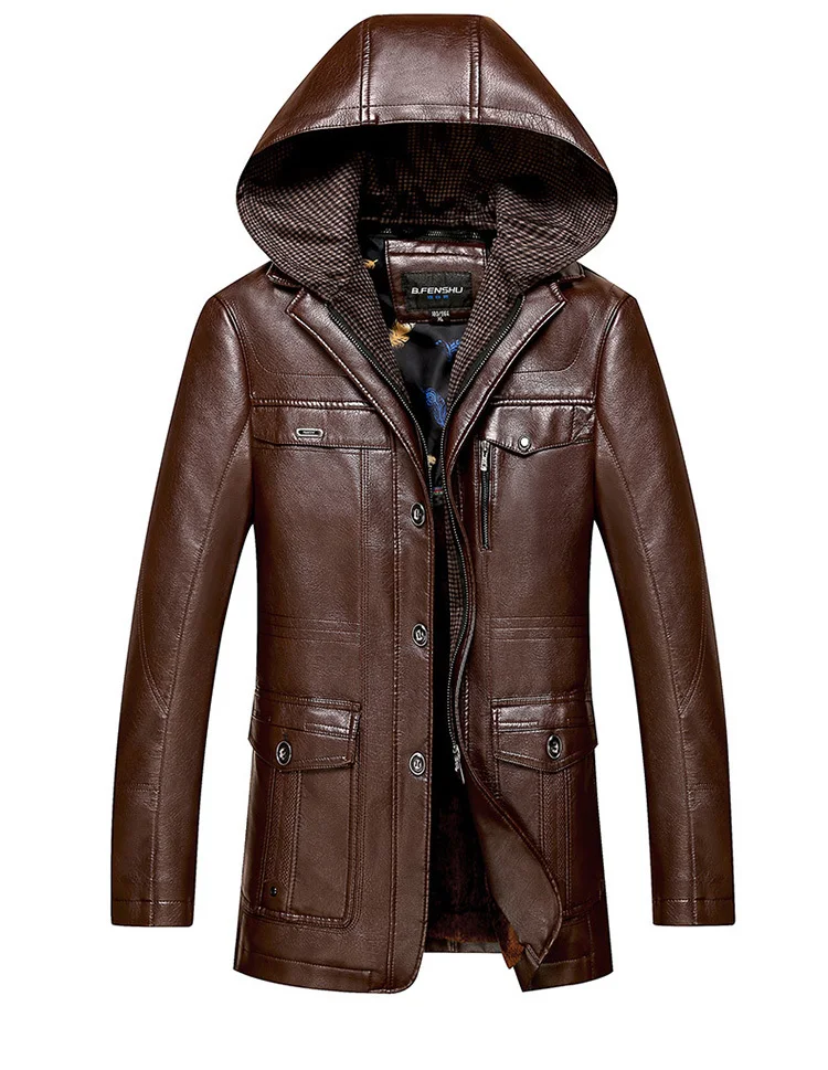 Новая зимняя мужская деловая Повседневная овечья кожа флисовая утолщенная теплая куртка с капюшоном мужская куртка