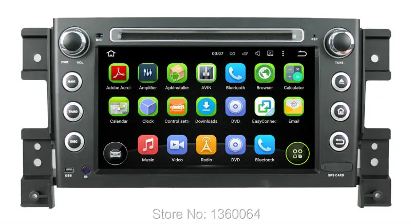 Sale Quad Core Android 5.1 Car DVD for Suzuki Grand Vitara with Navigation system Radio WIFI 4G audio video player support OBD DVR 3