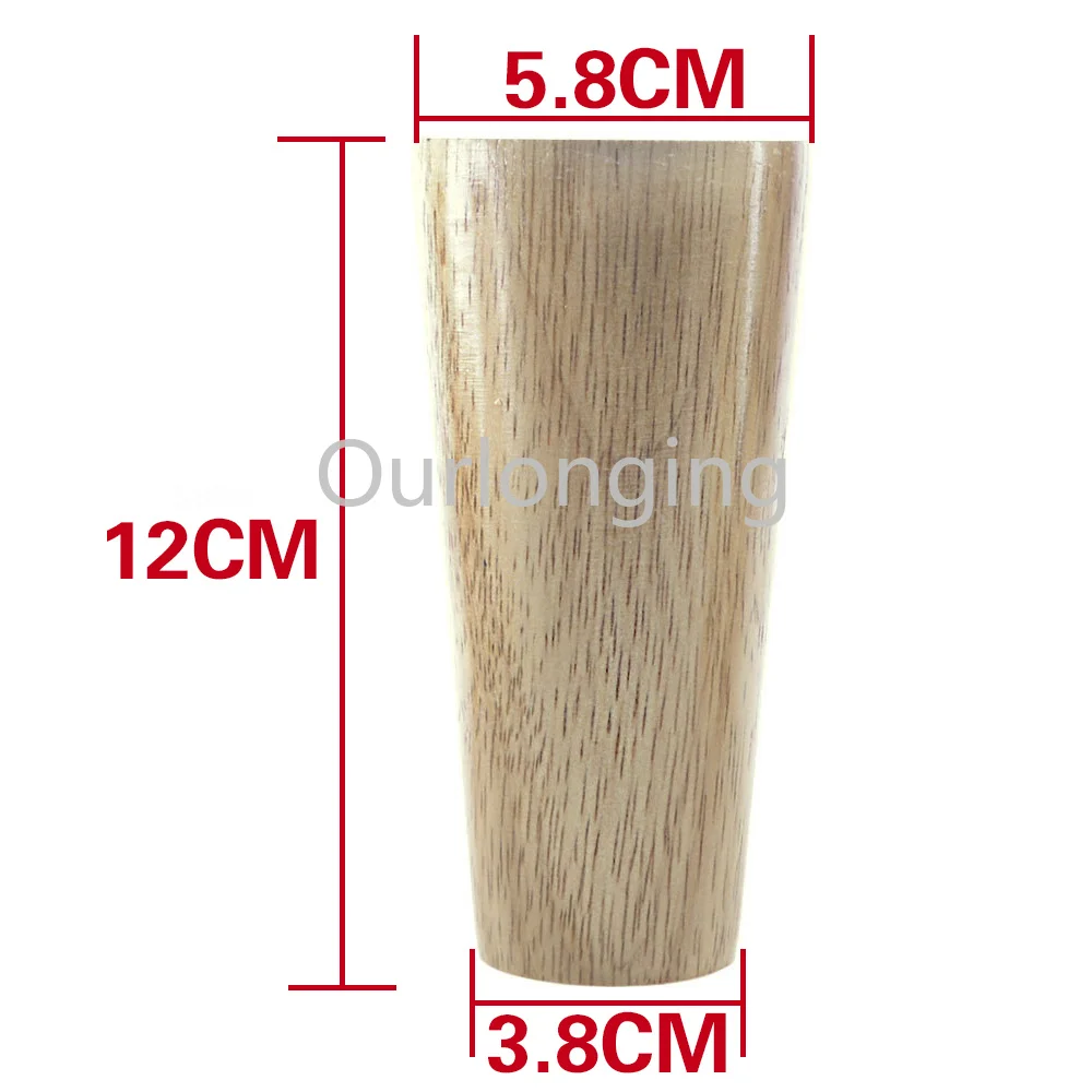 4 قطع البلوط الخشب 300x48x30 ملليمتر ارتفاع موثوق يميل الأثاث الساق مع لوحة من الحديد أريكة الجدول دولاب قدم مع حشيات