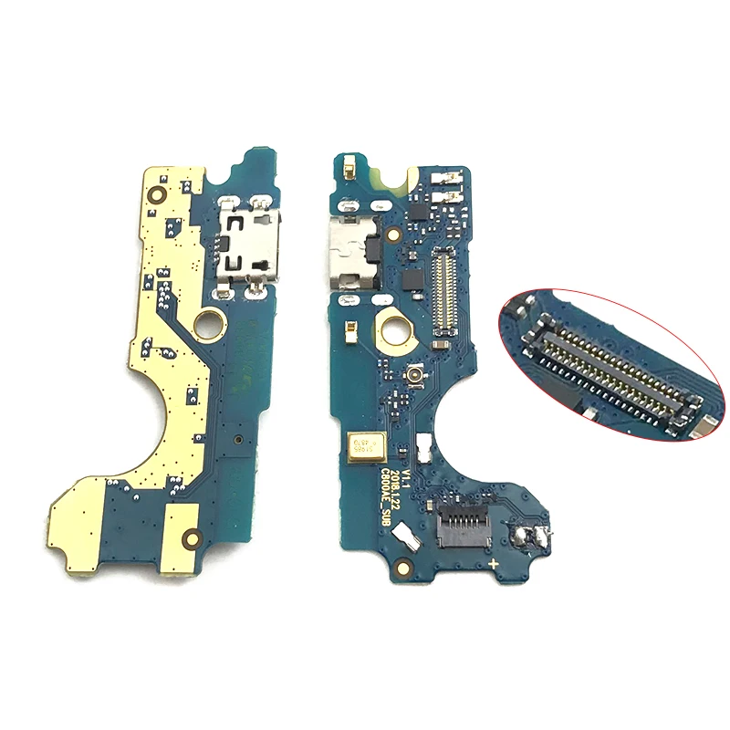 

For Wiko View 2 Dock Connector Micro USB Charger Charging Port Flex Cable Board With Microphone Replacement Parts