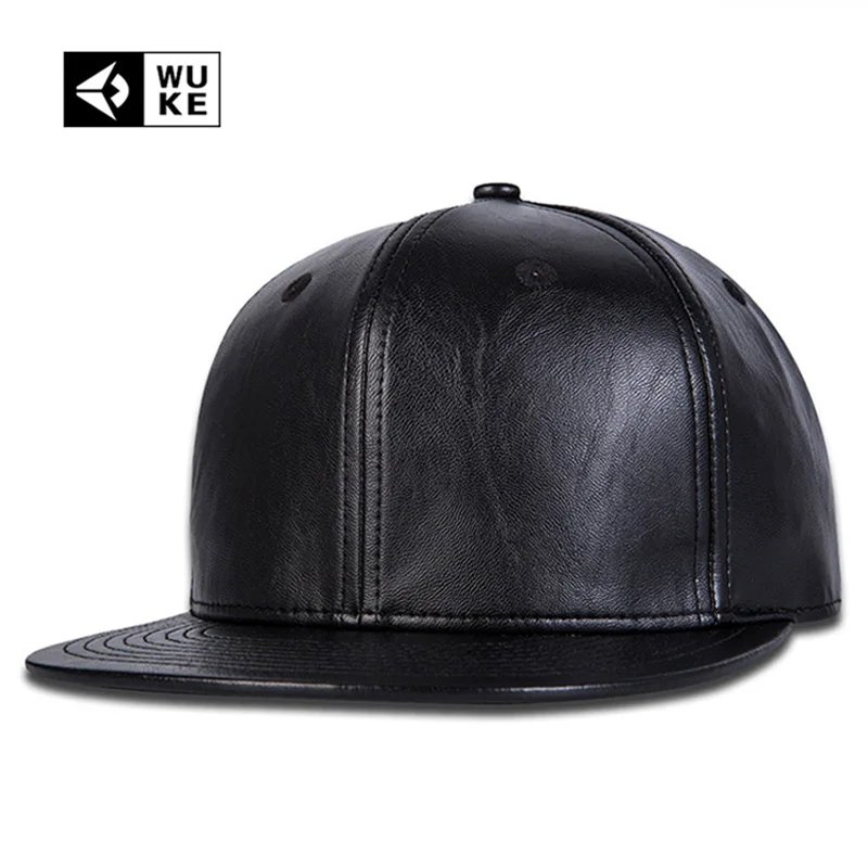 Простой черный Snapback Шапки хорошие кожаные Бейсбол шапки Snapbacks хип хоп музыки Мода