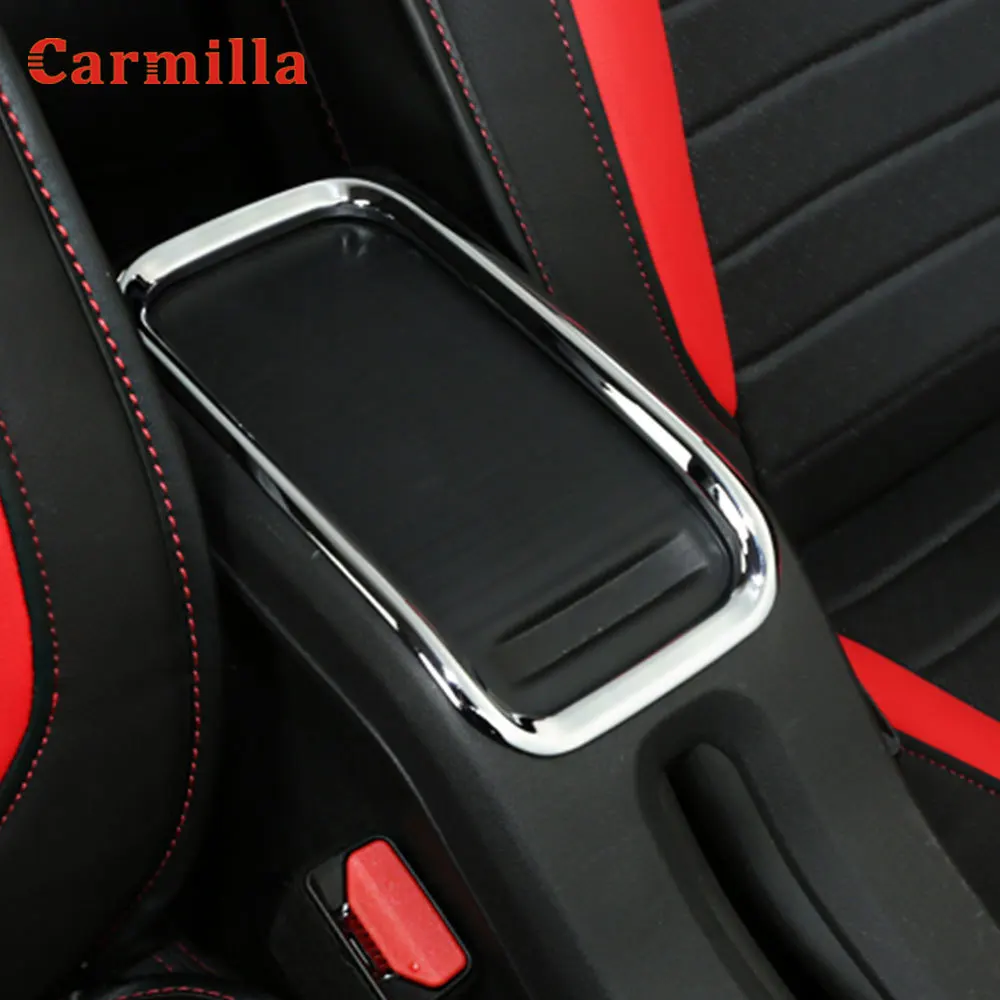 

Car-styling Car Armrest Box Sticker for Peugeot 2008 2014 2015 2016 2017 2018 ABS Chrome Interior Storage Box Handle Trim