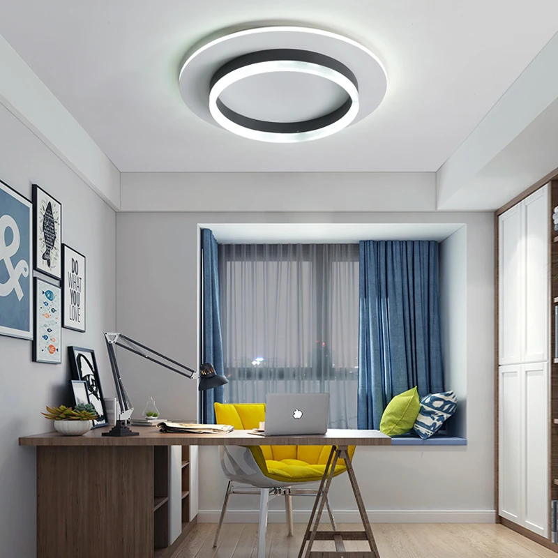  Modern LED Chandelier lights For Living Room bedroom Black White Lamp With Remote Control Bedroom N - 33030821093