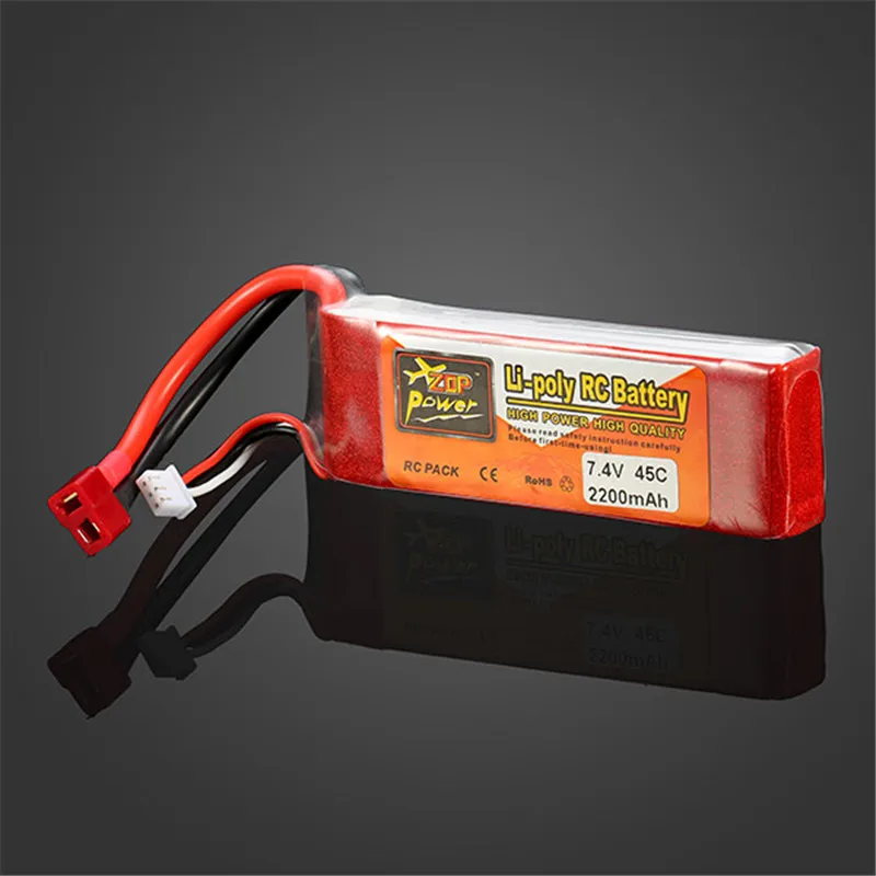 ZOP Power 7 4 V 2200mAh 2S 45C литий полимерный аккумулятор T plug высокая мощность высокое