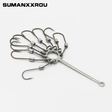 Рыболовные крючки взрывной крючок захват из углеродистой стали острый Рыболовный крючок Рыболовные снасти набор инструментов с 8 крючками YG24